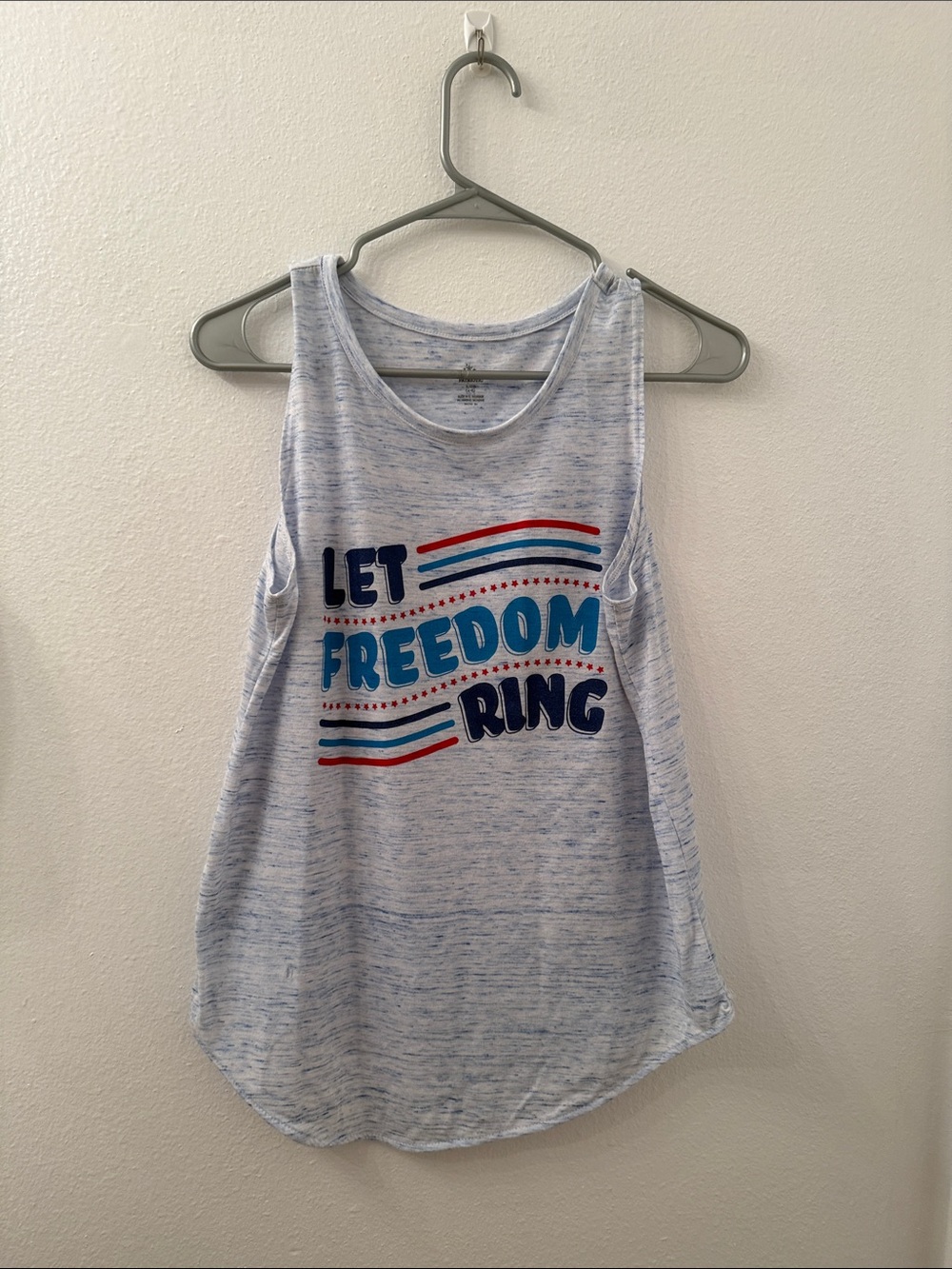 Kids Light Blue 'Let Freedom Ring' Graphic Tank Top